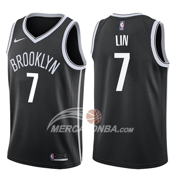 Maglia NBA Brooklyn Nets Jeremy Lin Icon 2017-18 Nero